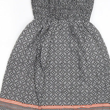 Atmosphere Womens Multicoloured Argyle/Diamond Cotton Fit & Flare  Size 10  Off the Shoulder