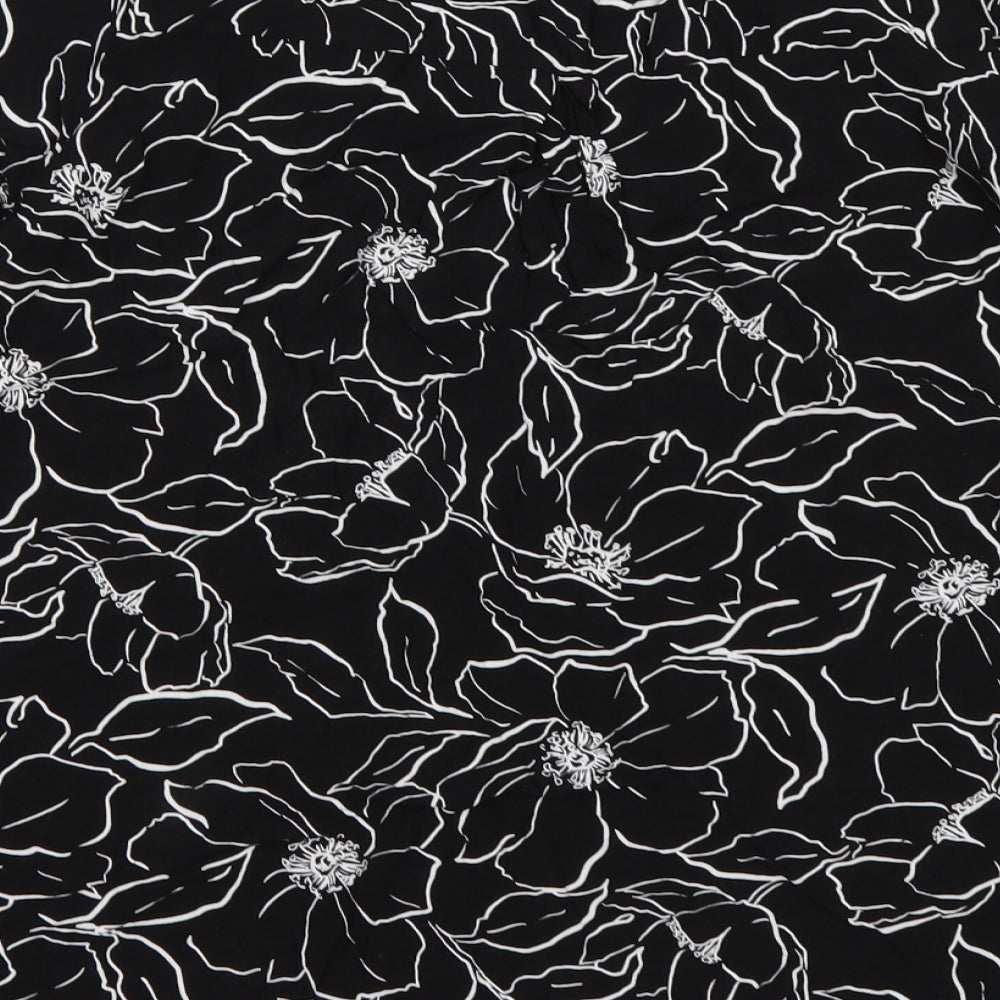 Bonmarché Womens Multicoloured Floral Viscose Basic Blouse Size 12 V-Neck