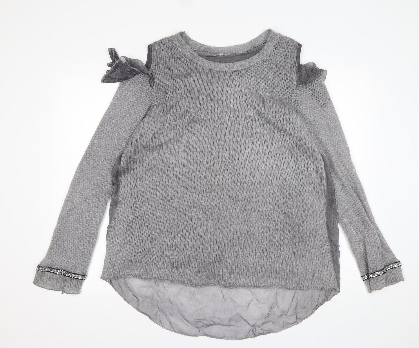 Womens UK Size XL Preworn Grey Pullover Jumper