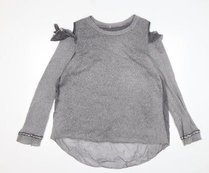 Womens UK Size XL Preworn Grey Pullover Jumper