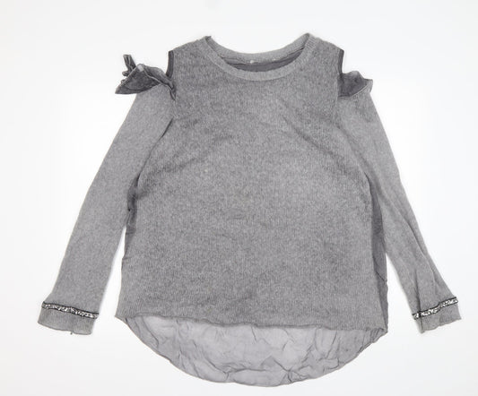 Womens UK Size XL Preworn Grey Pullover Jumper