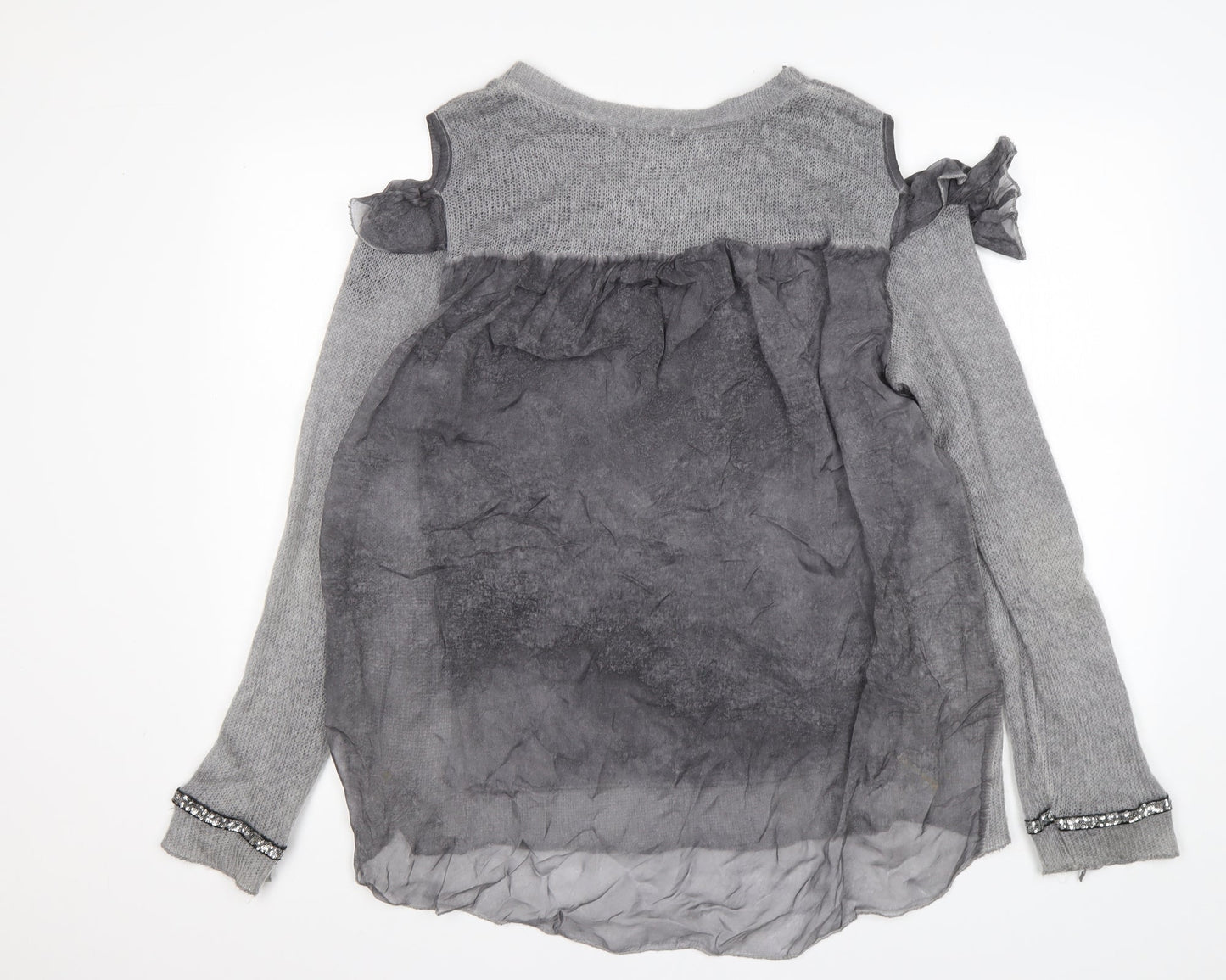 Womens UK Size XL Preworn Grey Pullover Jumper