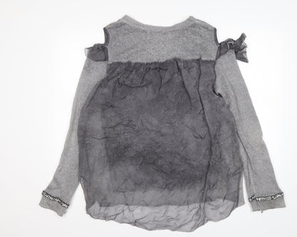 Womens UK Size XL Preworn Grey Pullover Jumper