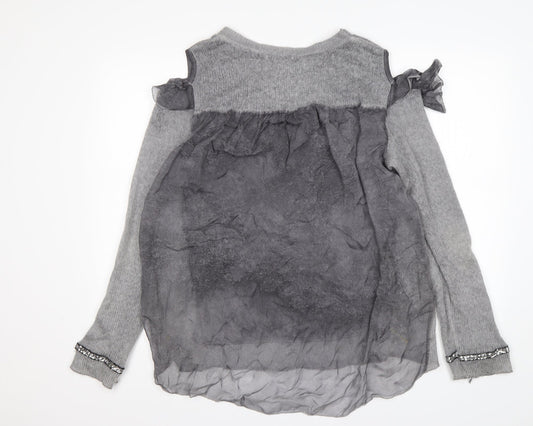 Womens UK Size XL Preworn Grey Pullover Jumper