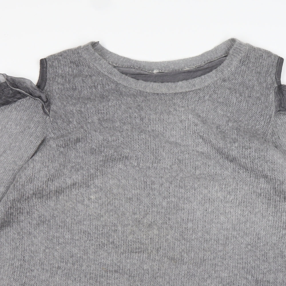 Womens UK Size XL Preworn Grey Pullover Jumper