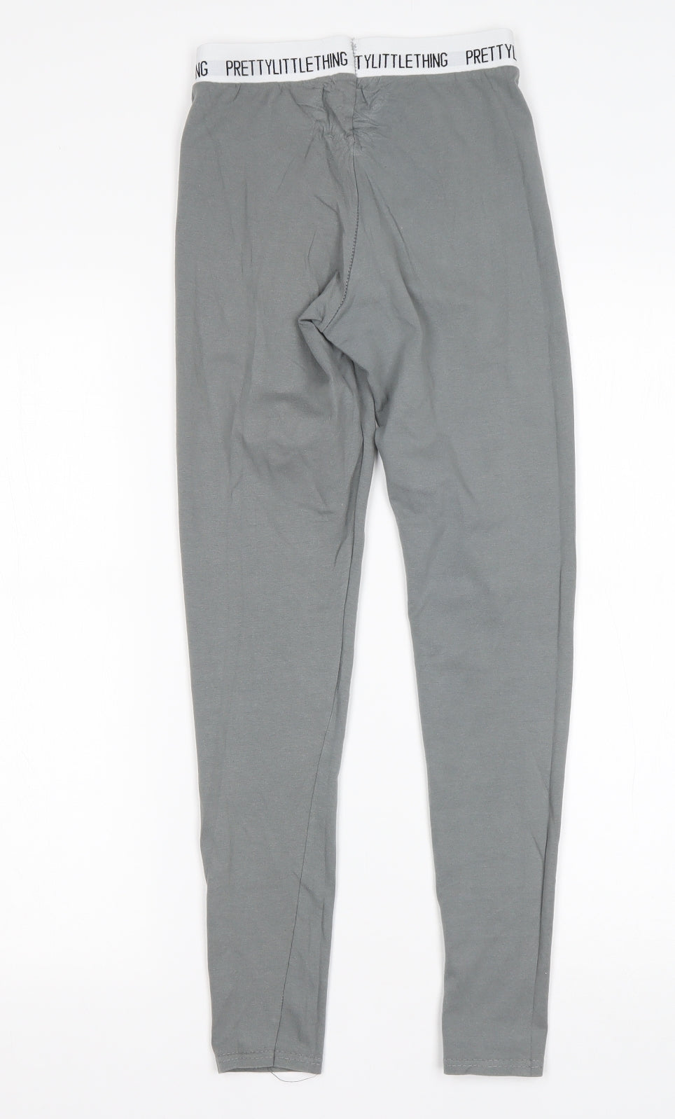 PRETTYLITTLETHING Womens Grey  Cotton Sweatpants Leggings Size 4 L27 in Regular