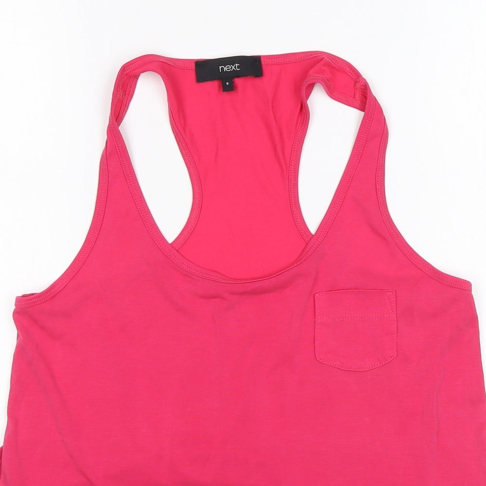 Womens UK Size 6 NEXT Pink Basic Tank