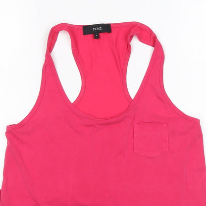 Womens UK Size 6 NEXT Pink Basic Tank