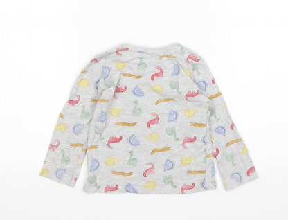 George Boys Multicoloured  Cotton Basic T-Shirt Size 18-24 Months Round Neck  - Dinosaur print