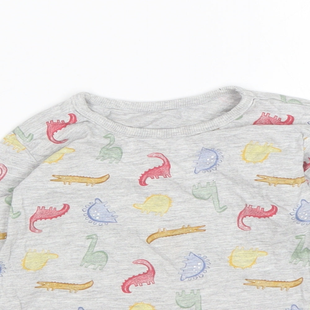 George Boys Multicoloured  Cotton Basic T-Shirt Size 18-24 Months Round Neck  - Dinosaur print