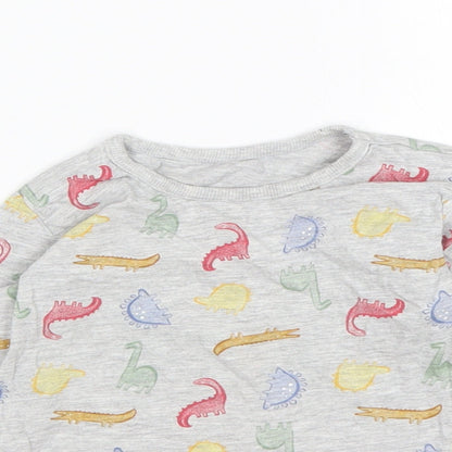 George Boys Multicoloured  Cotton Basic T-Shirt Size 18-24 Months Round Neck  - Dinosaur print
