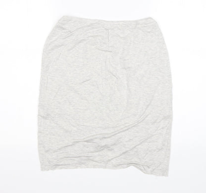 Bella Luxx Womens Grey  Rayon Mini Skirt Size M