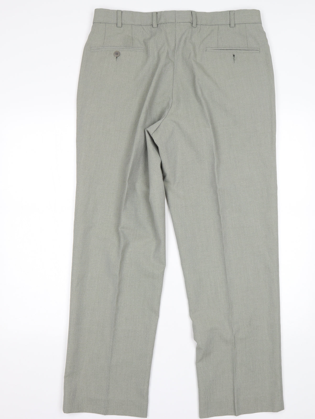Melka  Mens Green  Polyester Trousers  Size 36 L30 in Regular
