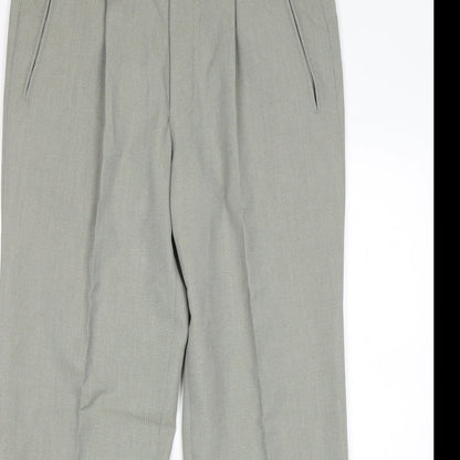 Melka  Mens Green  Polyester Trousers  Size 36 L30 in Regular