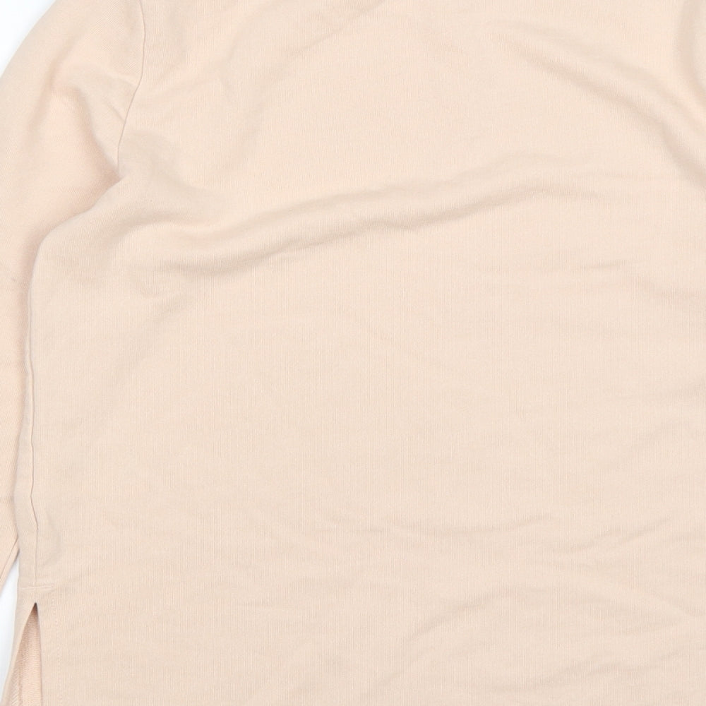 H&M Womens Pink  Cotton Pullover Sweatshirt Size S