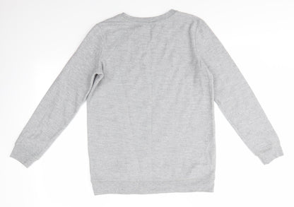 George Womens Grey Round Neck  Polyester Pullover Jumper Size 8