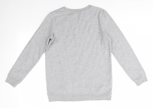 George Womens Grey Round Neck  Polyester Pullover Jumper Size 8