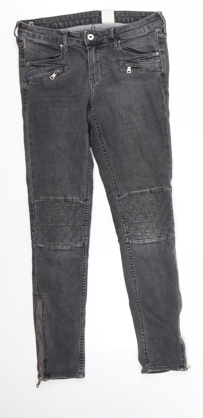 Womens UK Size 29 in H&M Regular Fit Skinny Grey Jeans