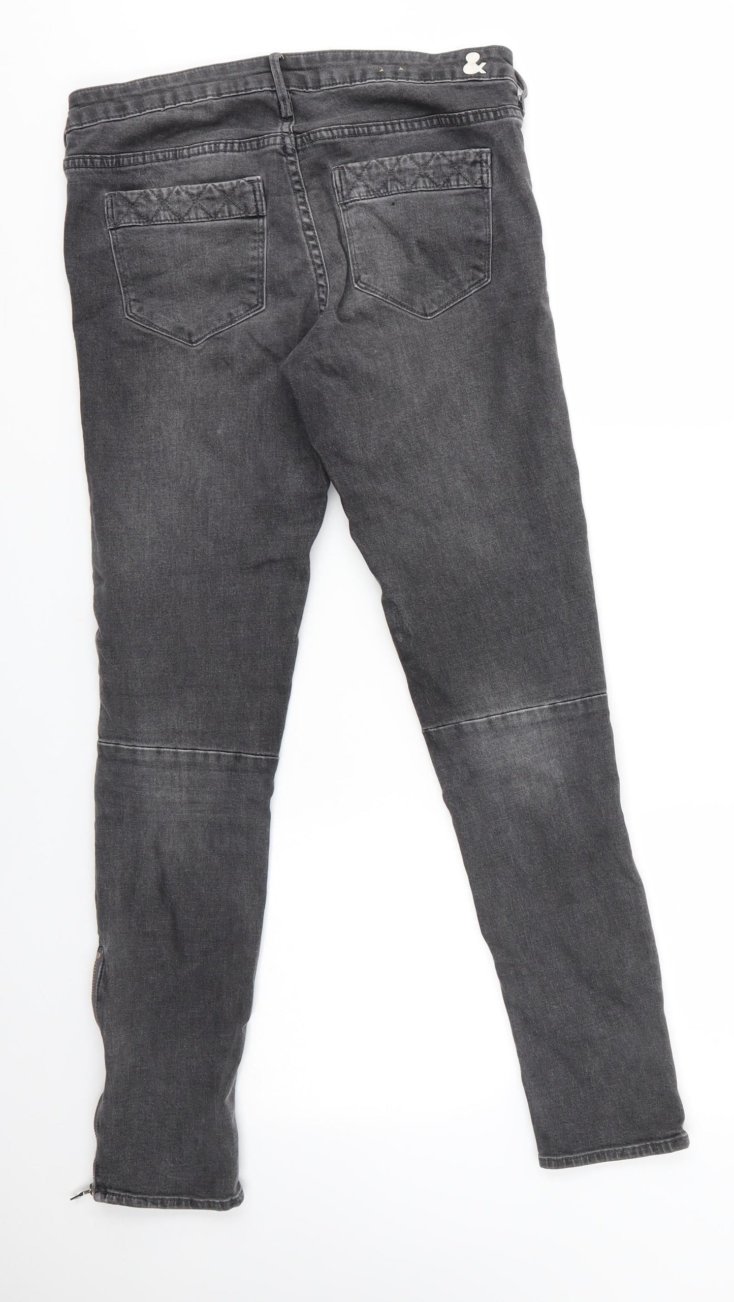 Womens UK Size 29 in H&M Regular Fit Skinny Grey Jeans