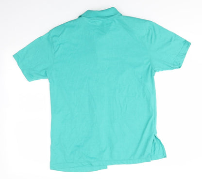 Womens UK Size M HONEY Green Basic Button-Up