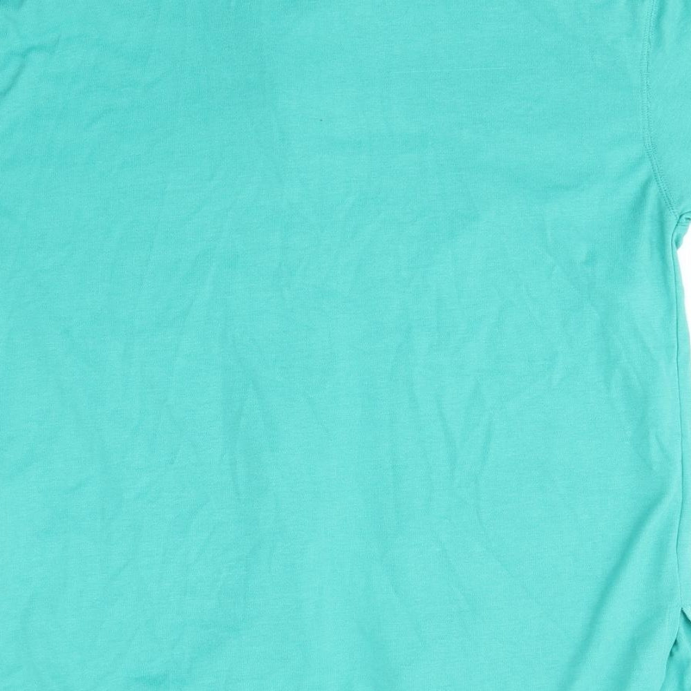 Womens UK Size M HONEY Green Basic Button-Up