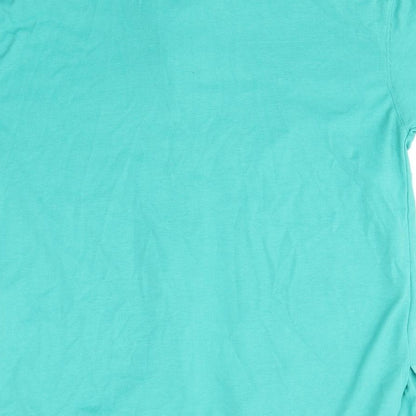 Womens UK Size M HONEY Green Basic Button-Up