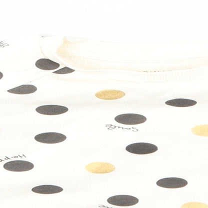 Primark Baby Ivory Polka Dot Cotton Pullover Jumper Size 12-18 Months