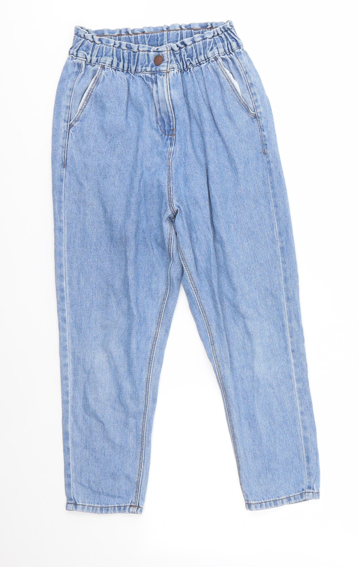 NEXT Girls Blue  100% Cotton Boyfriend Jeans Size 9 Months  Regular