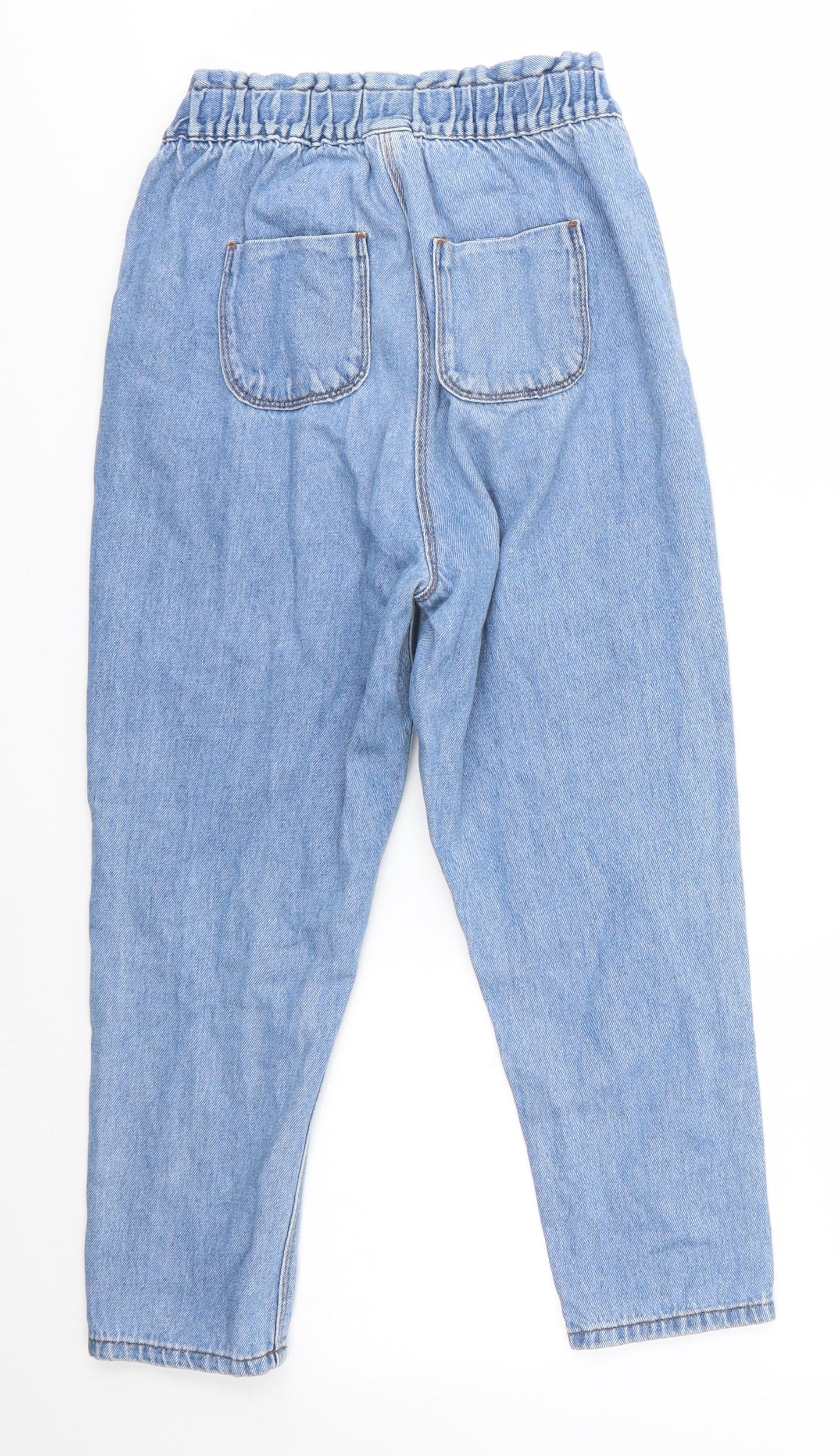 NEXT Girls Blue  100% Cotton Boyfriend Jeans Size 9 Months  Regular