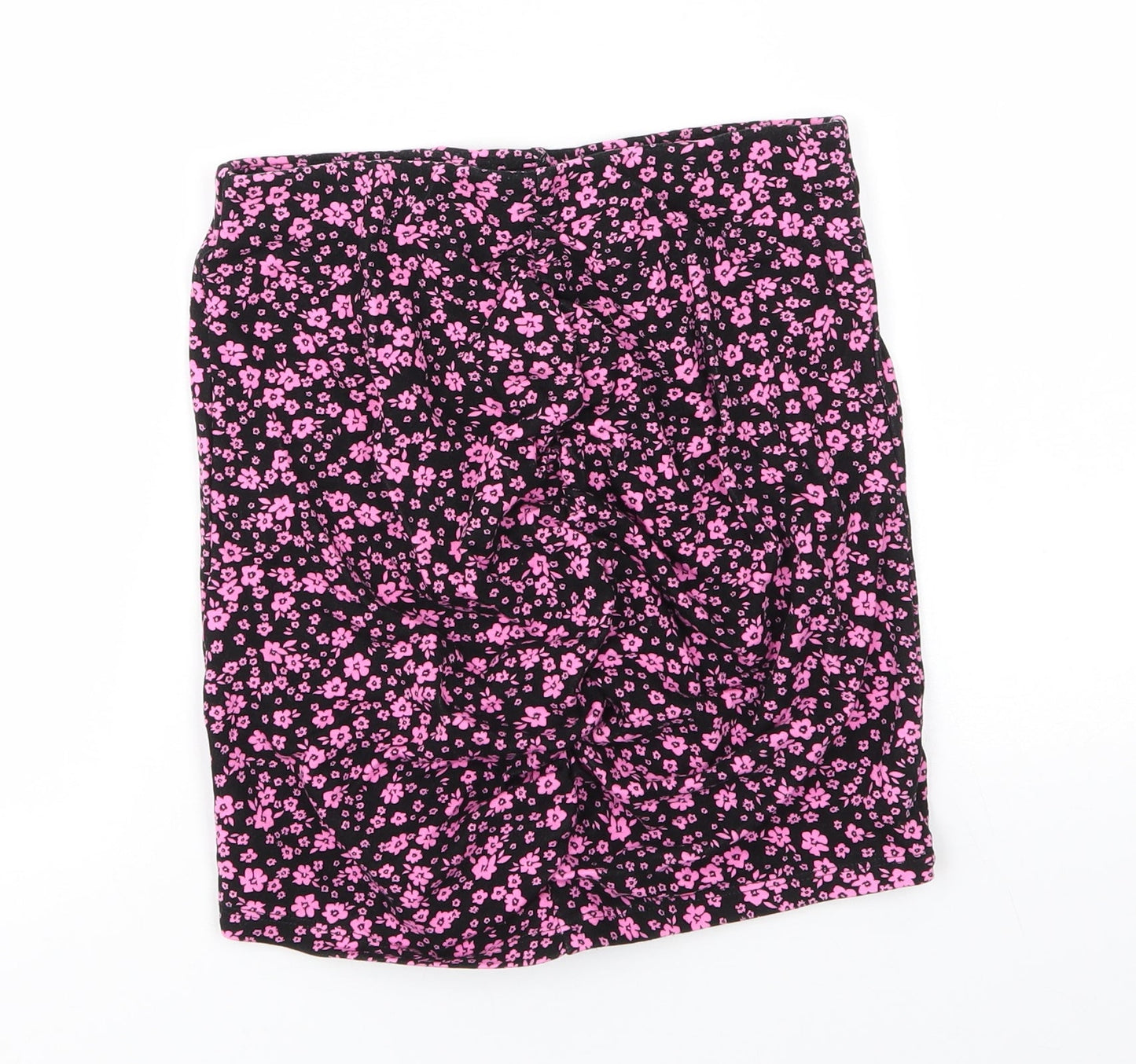 H&M Womens Pink Floral Viscose A-Line Skirt Size S