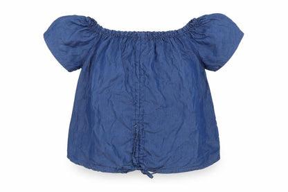 Womens UK Size M Preworn Blue Basic Blouse