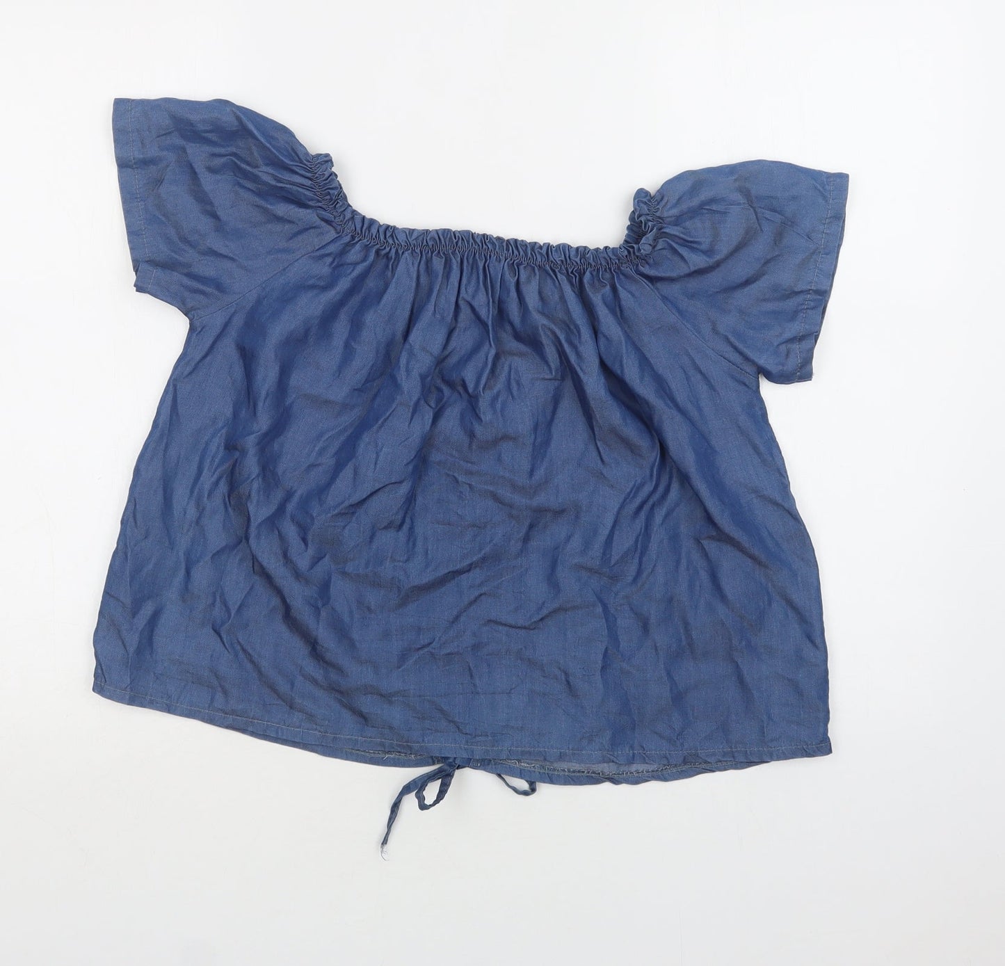 Womens UK Size M Preworn Blue Basic Blouse