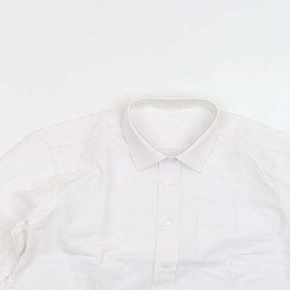 Matalan Boys White  Polyester Basic Button-Up Size 12 Years Collared Button - School Wear