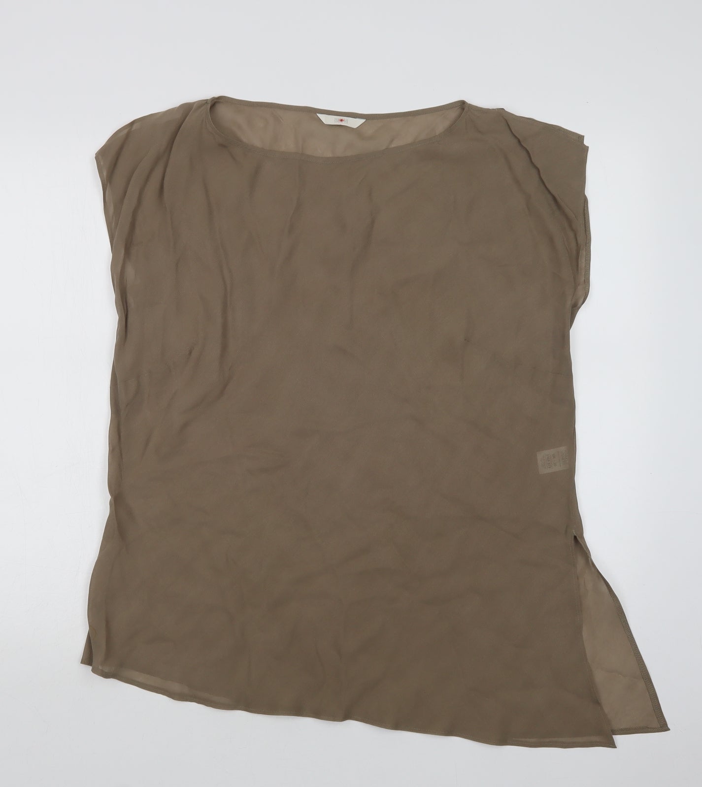 M&S Womens Beige  Cupro Camisole Blouse Size 20 Round Neck