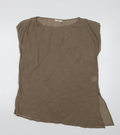 M&S Womens Beige  Cupro Camisole Blouse Size 20 Round Neck
