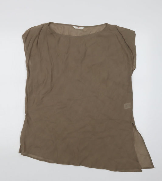 M&S Womens Beige  Cupro Camisole Blouse Size 20 Round Neck