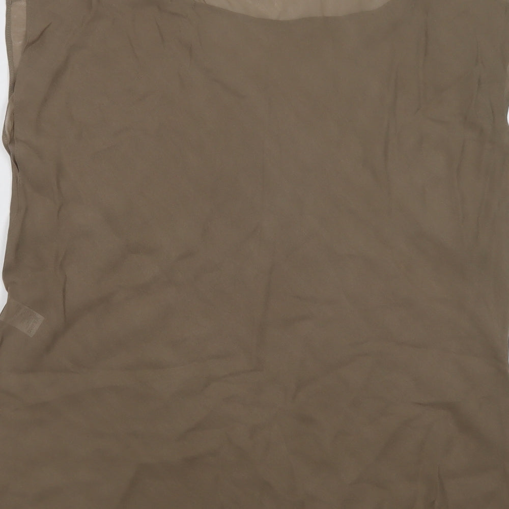 M&S Womens Beige  Cupro Camisole Blouse Size 20 Round Neck