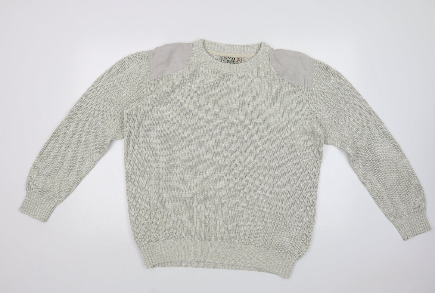 Matalan Mens Beige Crew Neck  Cotton Pullover Jumper Size L