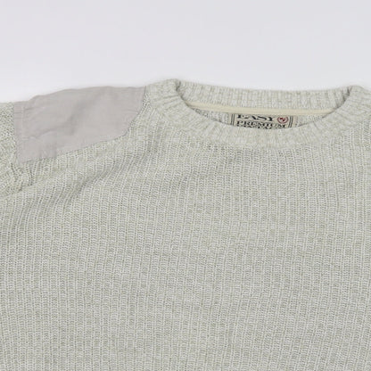 Matalan Mens Beige Crew Neck  Cotton Pullover Jumper Size L