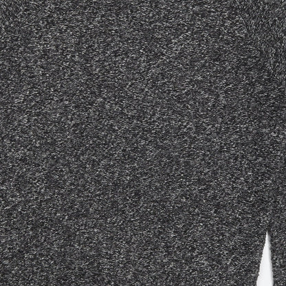 Bellfield Mens Black Round Neck  Nylon Pullover Jumper Size S