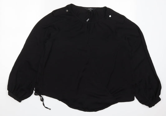 Womens UK Size 14 Julien Macdonald Black Basic Blouse