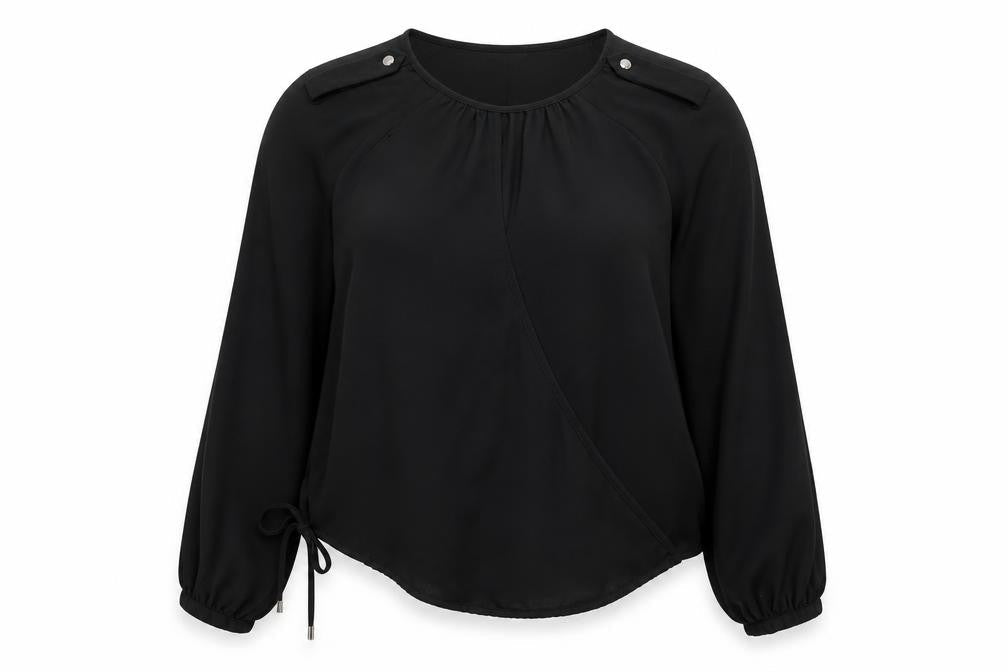 Womens UK Size 14 Julien Macdonald Black Basic Blouse