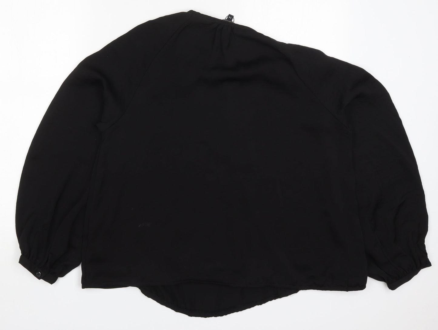 Womens UK Size 14 Julien Macdonald Black Basic Blouse