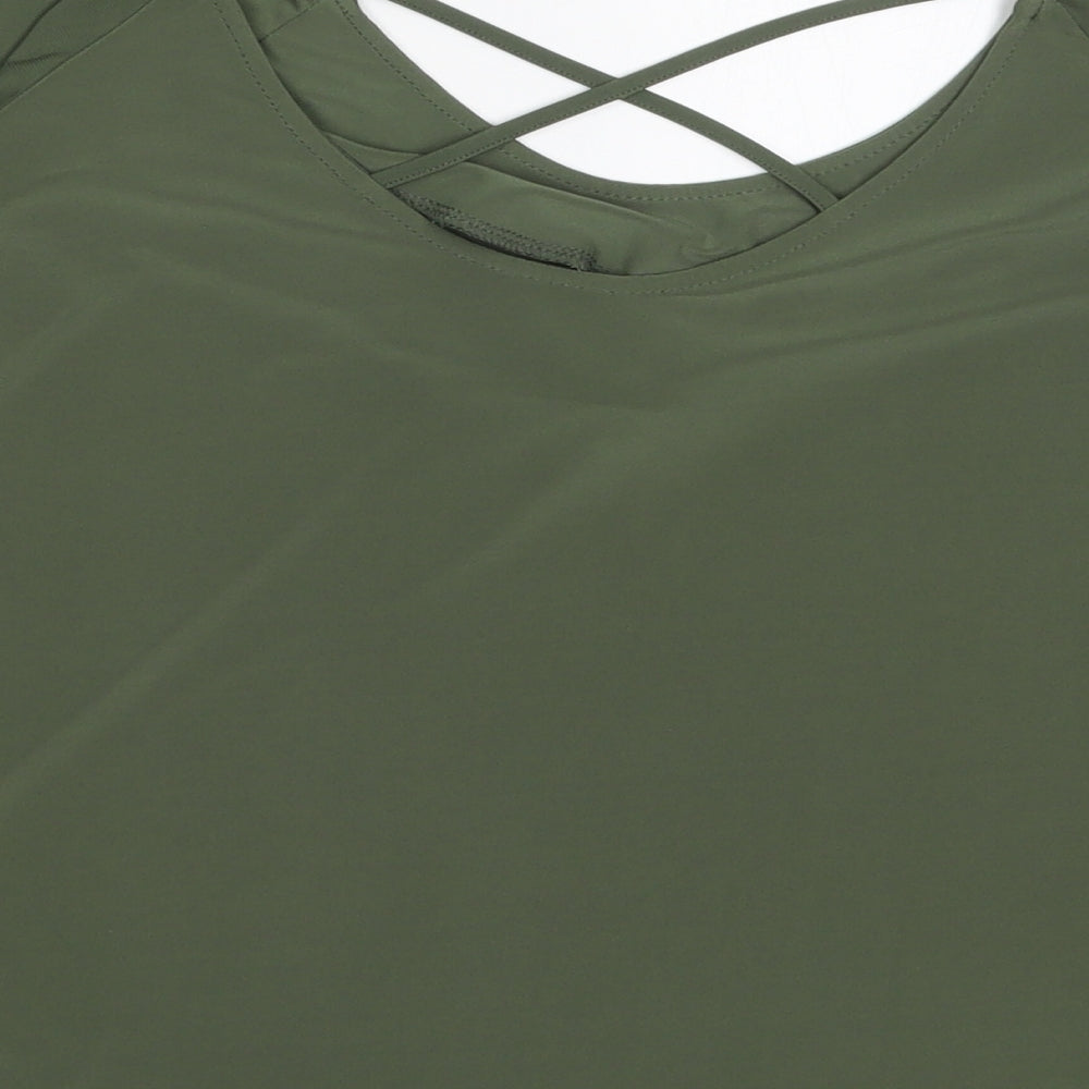 Womens UK Size 6 Miss Selfridge Green Basic T-Shirt