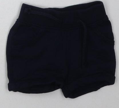 Primark Boys Blue  Cotton Shorts Outfit/Set Size 0-3 Months  Tie