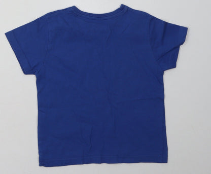 Primark Boys Blue  Cotton Basic T-Shirt Size 3-4 Years Crew Neck Pullover - Brooklyn New York