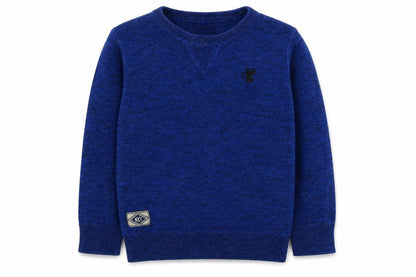 Front view of Next boys’ blue coir pullover sweatshirt, size 3, years pullover