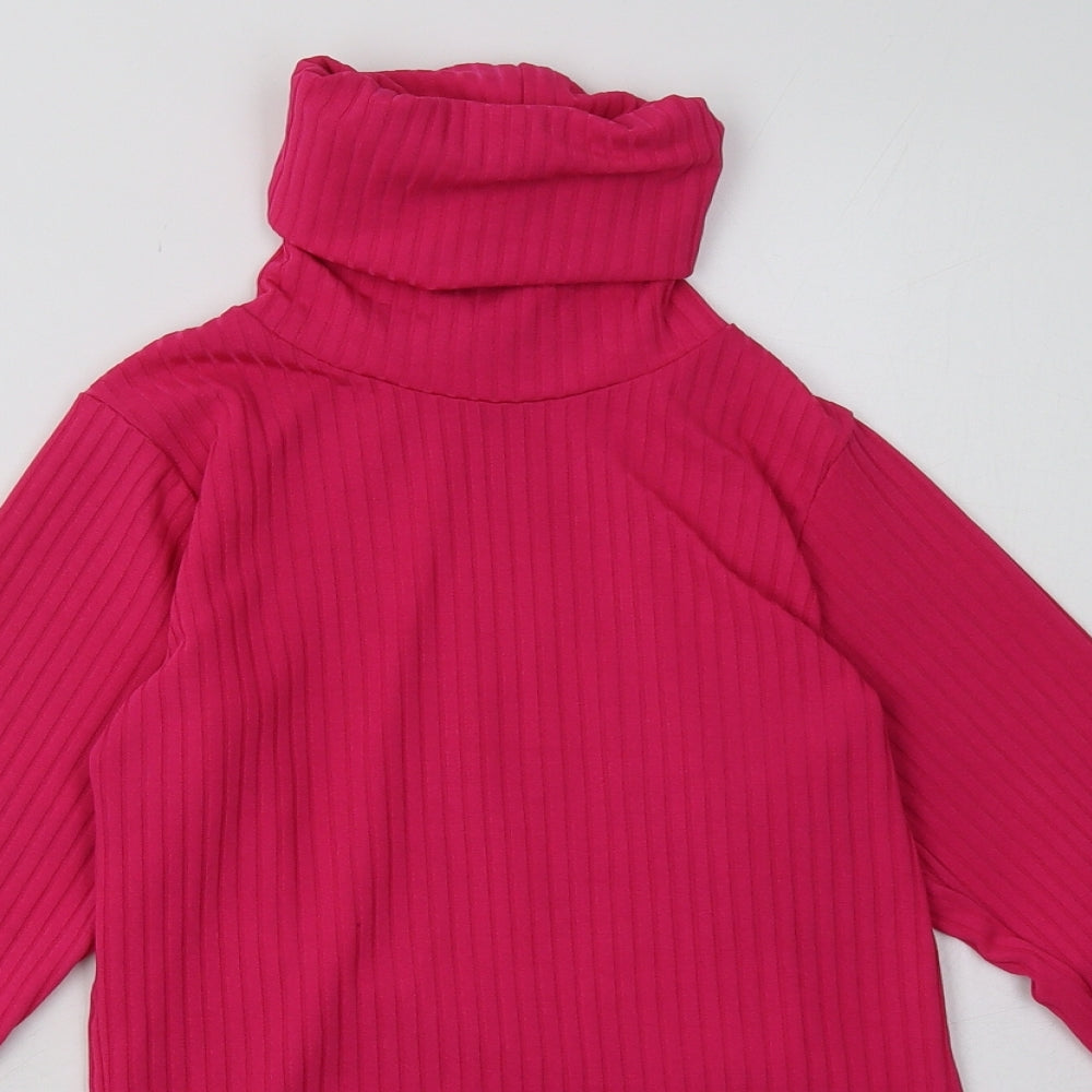 Close-up detail of PRETTYLITTLETHING women’s pink polyester pullover sweatshirt, size UK 14, pullover