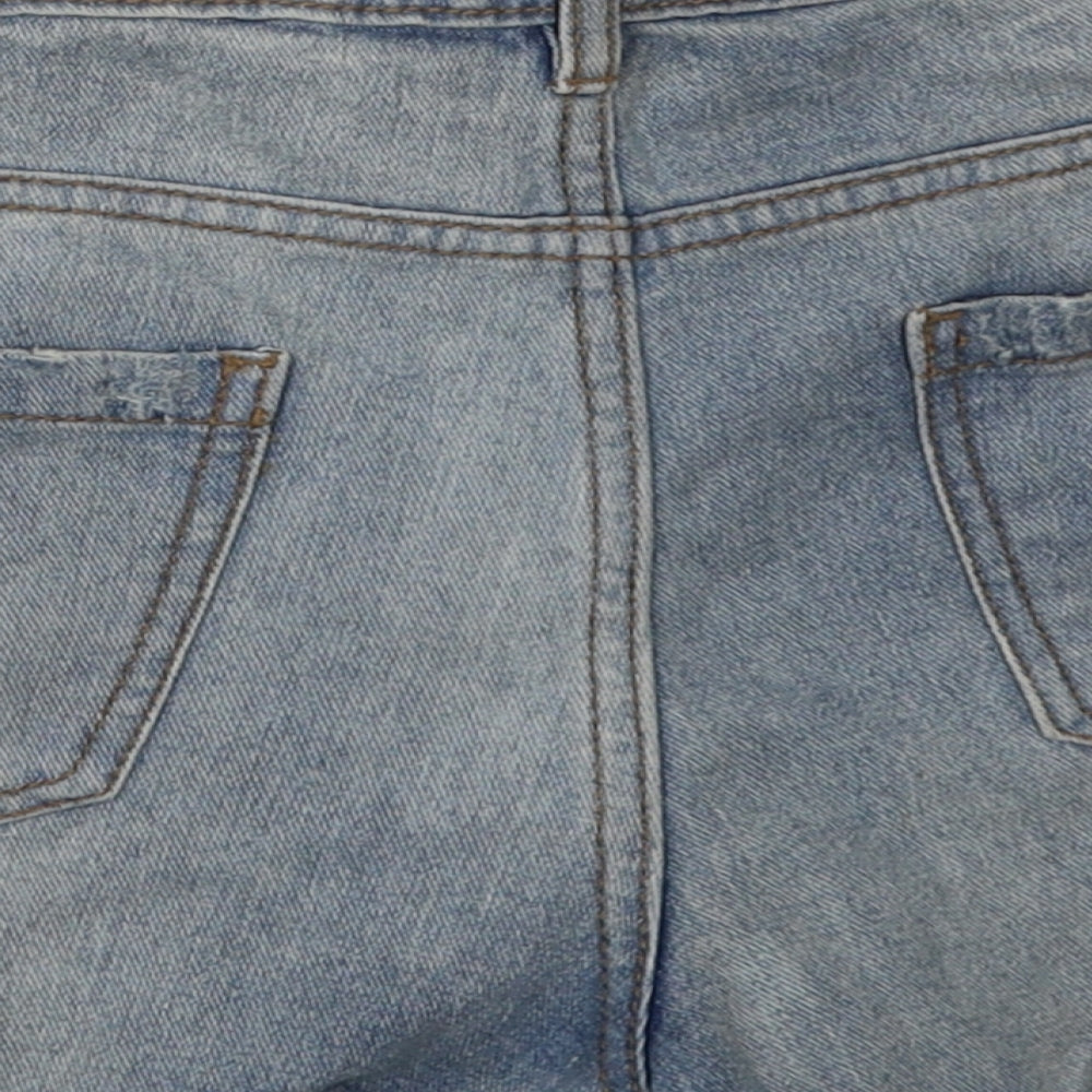 New Look Womens Blue  Cotton Hot Pants Shorts Size 12 L3 in Regular Button