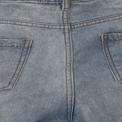 New Look Womens Blue  Cotton Hot Pants Shorts Size 12 L3 in Regular Button